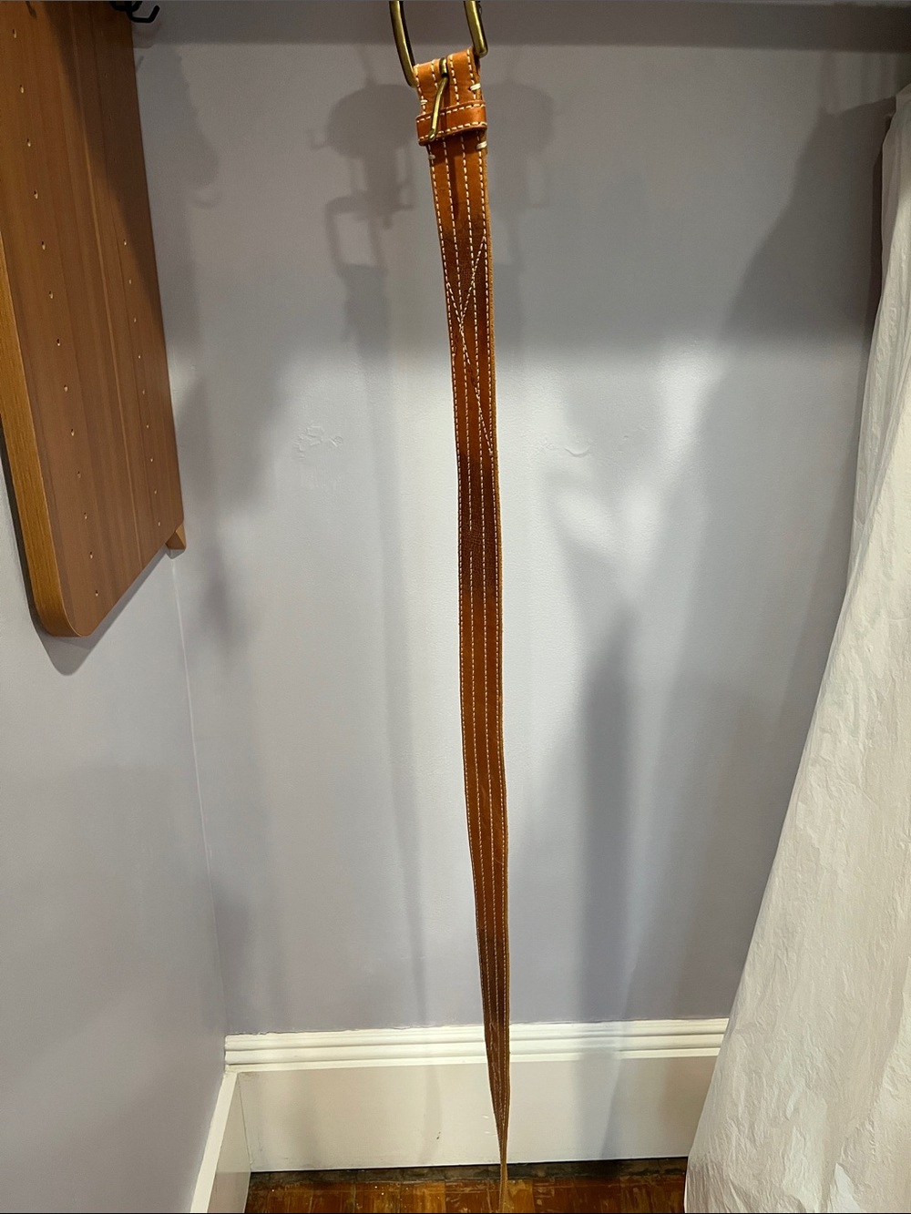 Lucky Brand Tan and black thick Leather Belts with Buckle; size 36.